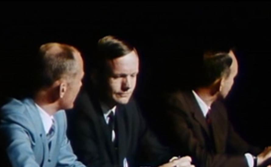 Apollo 11 Commander Neil Armstrong, Lunar Module Pilot Edwin Aldrin and Command Module Pilot Michael Collins